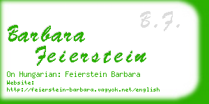 barbara feierstein business card